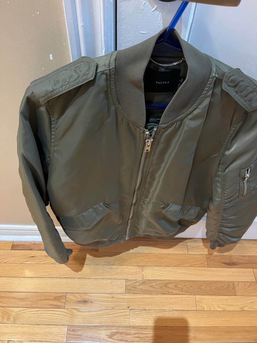 Talula Olive Green Bomber Jacket for Men - Picture 4 of 7